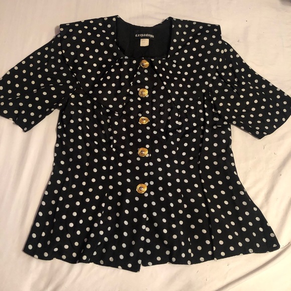 Vintage Polka Dot Top - Picture 2 of 6